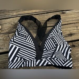 Victoria's Secret Black and White Striped Bra